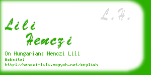 lili henczi business card